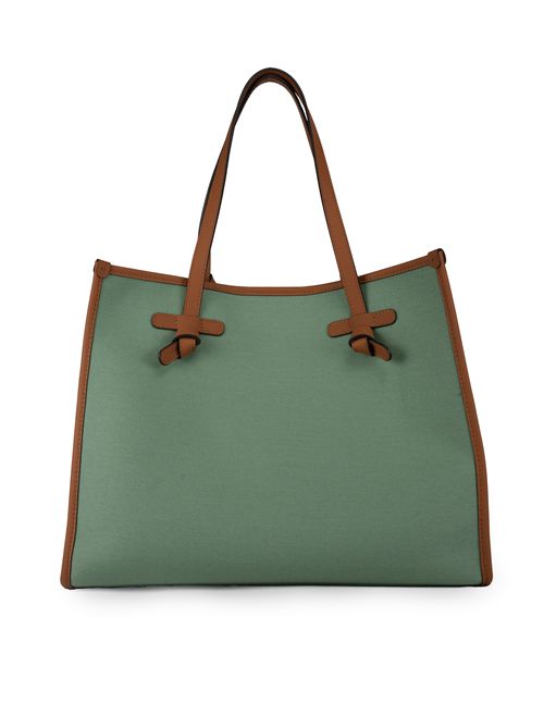 Borsa Shopping Marcella in canvas Menta GIANNI CHIARINI | BS 6850 COMMMENTA-CORDA-CARAMEL